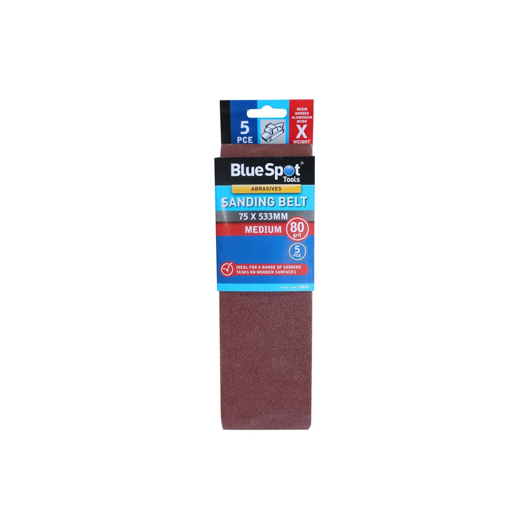 Bluespot Sanding Belts Assorted Grit Paint Removal Belt Sander 75mm X 533mm Bluespot Sanding Belts Assorted Grit Paint Removal Belt Sander 75mm X 533mm