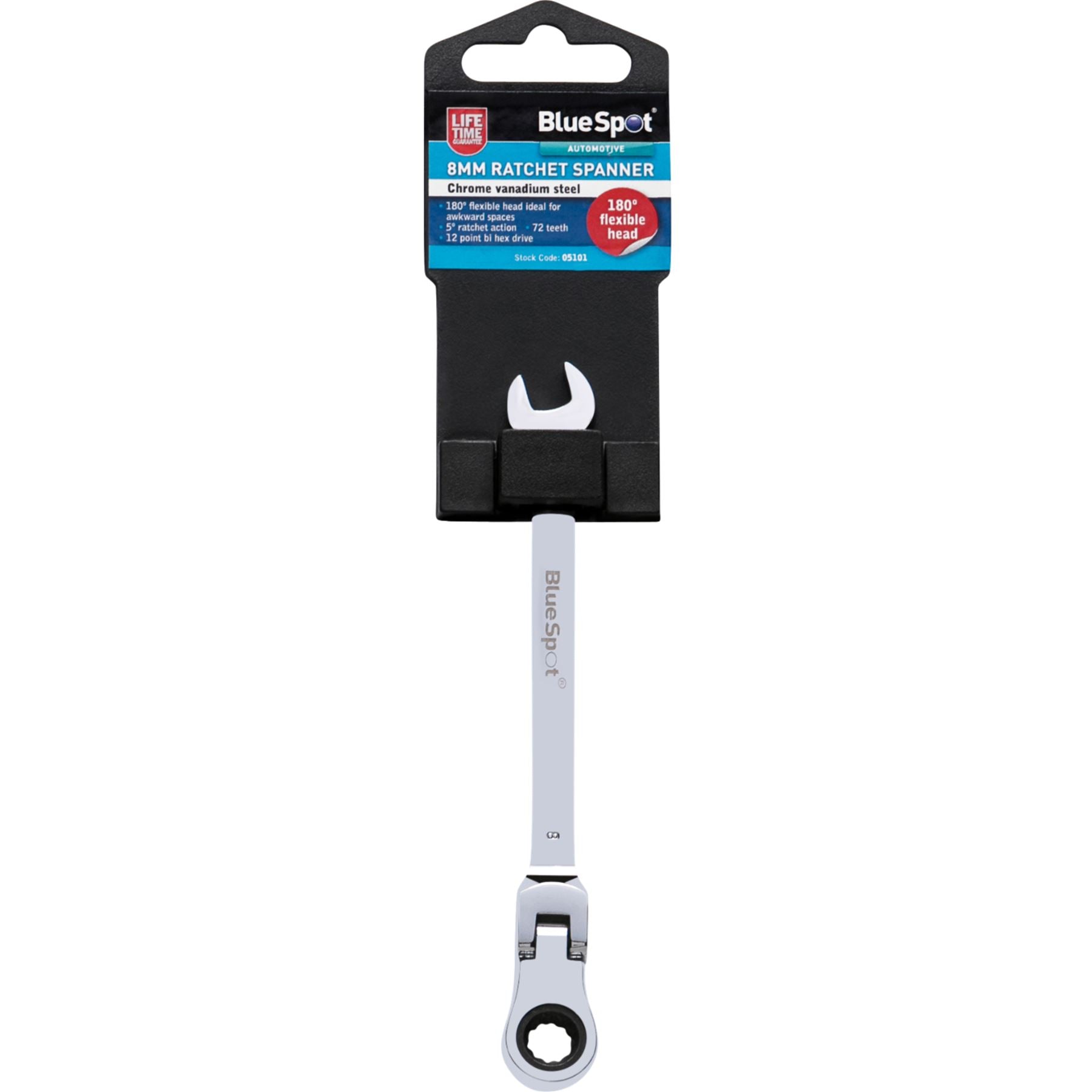 BlueSpot Ratchet Spanner Combination Flexible Head Wrench Metric 8mm To 24mm BlueSpot Ratchet Spanner Combination Flexible Head Wrench Metric 8mm To 24mm