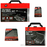 13,19, 99 OR 170 PC HSS DRILL BITS - DRILL SET 1MM - 10MM METAL SET