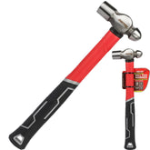 Dekton 16oz Carbon Steel Round Ball Pein Hammer Fibreglass Rubber Grip