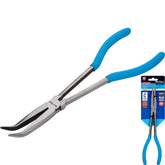 BlueSpot 280mm (11") 45º Offset Long Reach Plier Drop Forged Steel Grip Handle