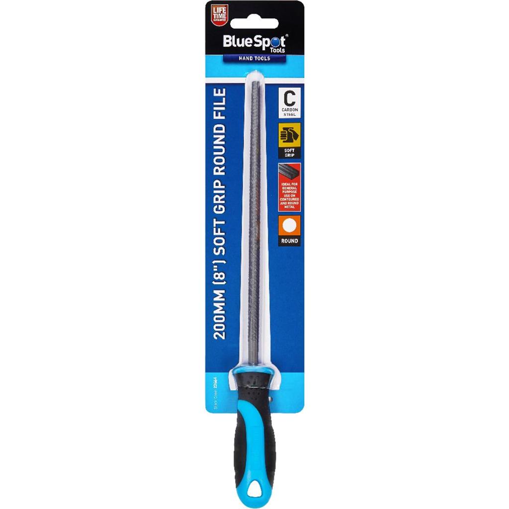 BlueSpot 200mm Round File Soft Grip Metal Wood Shaping Tool 8" Hand File DIY BlueSpot 200mm Round File Soft Grip Metal Wood Shaping Tool 8" Hand File DIY