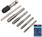 Bluespot 6pc Tap Set Chuck Set Metric M6 M7 M8 M10 & M12 Steel Thread Cutter