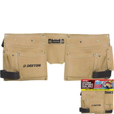 Dekton 10 Pocket Camel Leather Tool Nail Screw Pouch Belt Hammer Loop