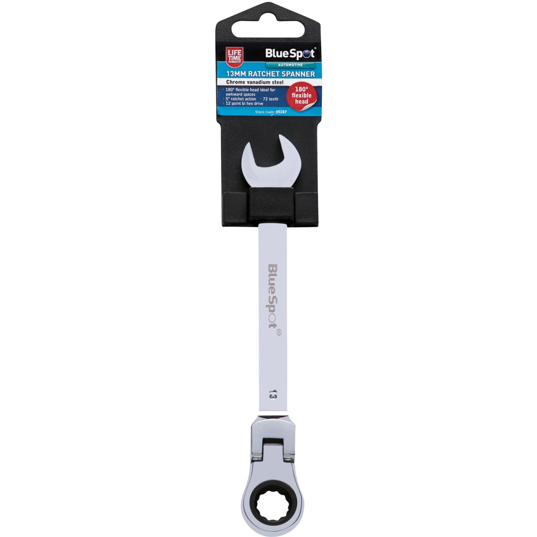 BlueSpot Ratchet Spanner Combination Flexible Head Wrench Metric 8mm To 24mm BlueSpot Ratchet Spanner Combination Flexible Head Wrench Metric 8mm To 24mm