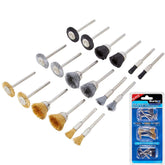 BlueSpot 18pc Mini Wire Brush For Dremel Rotary Nylon Brass Cleaning Polishing