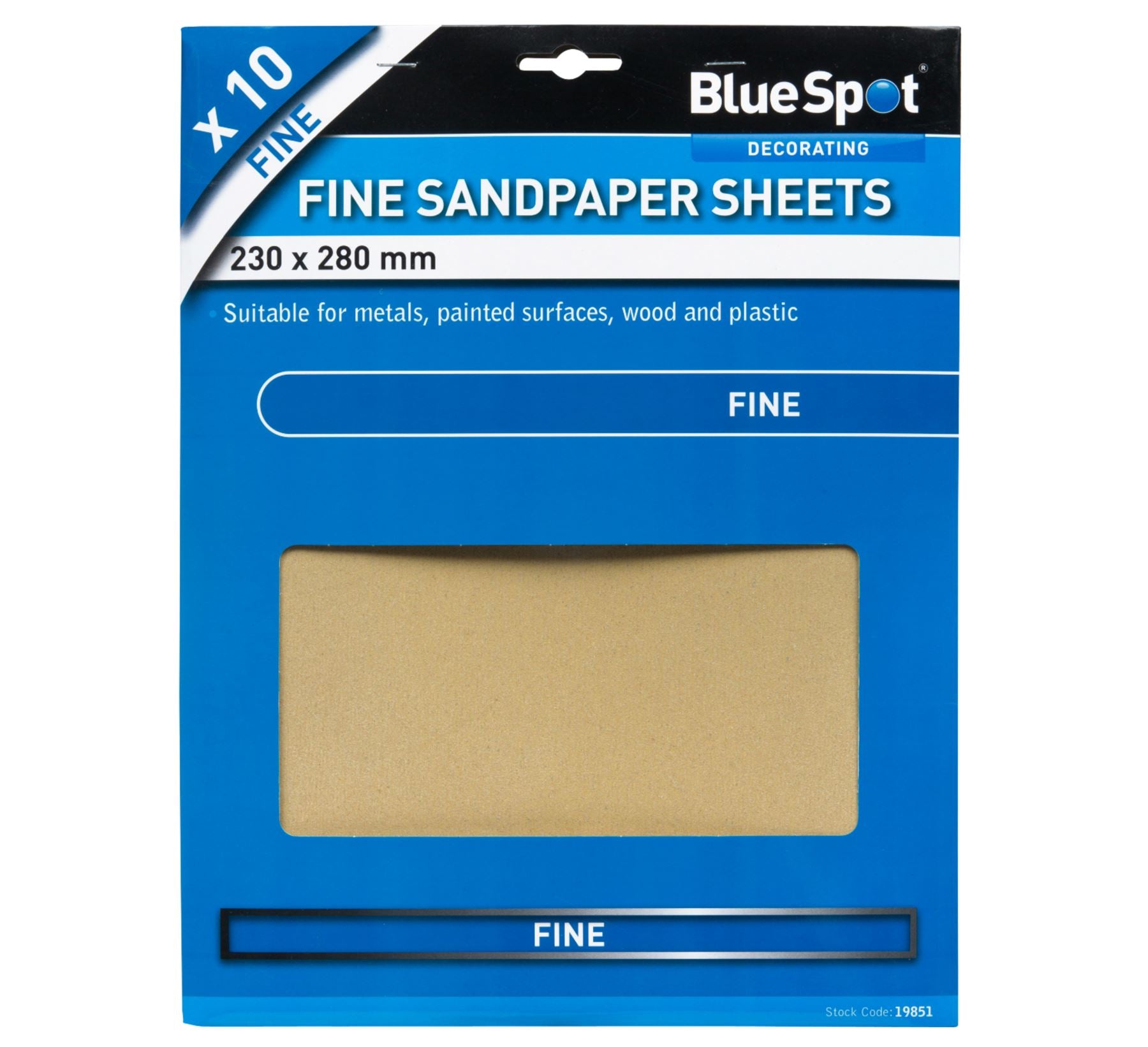BlueSpot Packs of Sanding Sheet Sandpaper Coarse Medium Fine Or Assorted Pack BlueSpot Packs of Sanding Sheet Sandpaper Coarse Medium Fine Or Assorted Pack
