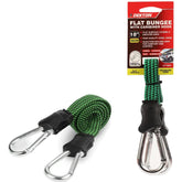 Dekton 18" Flat Bungee Cord With Carabiner Hook Clip 10mm Elastic Tie Down