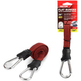 Dekton 36" Flat Bungee Cord With Carabiner Hook Clip 10mm Elastic Tie Down