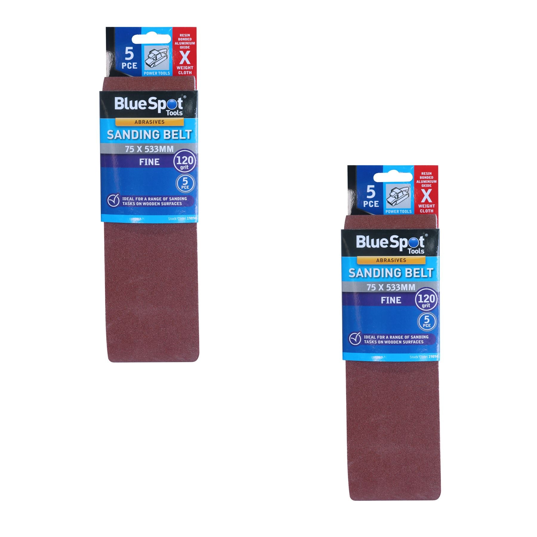 Bluespot Sanding Belts Assorted Grit Paint Removal Belt Sander 75mm X 533mm Bluespot Sanding Belts Assorted Grit Paint Removal Belt Sander 75mm X 533mm