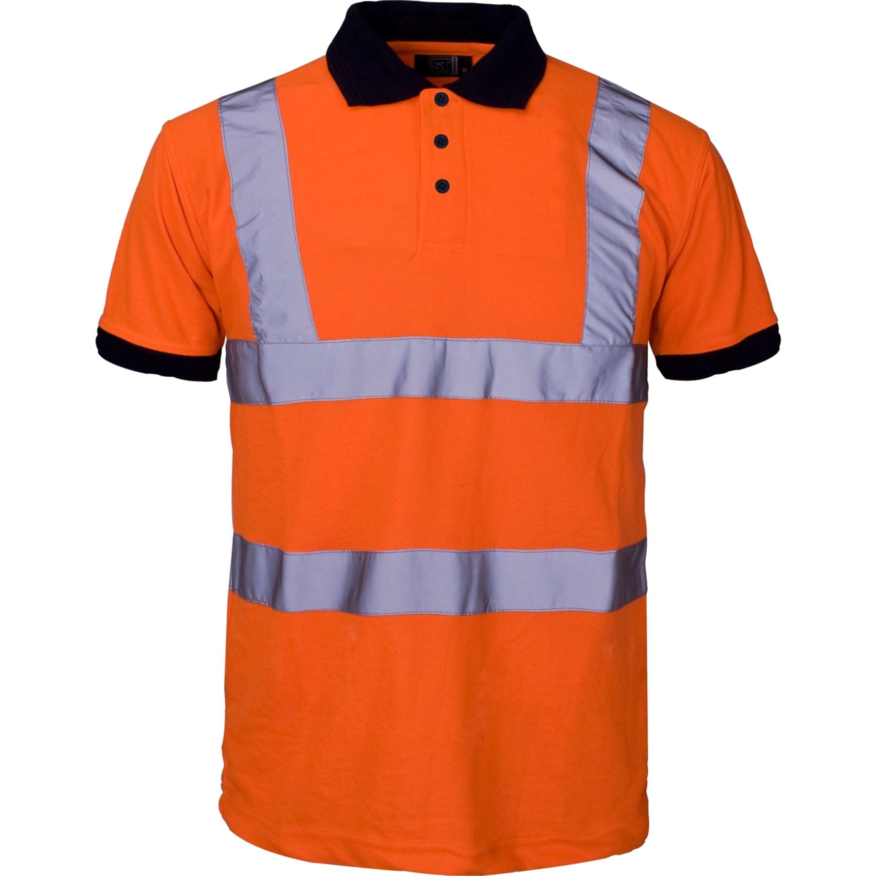 SuperTouch Work Hi Vis Viz Yellow Orange High Visibility Workwear Polo Shirt SuperTouch Work Hi Vis Viz Yellow Orange High Visibility Workwear Polo Shirt