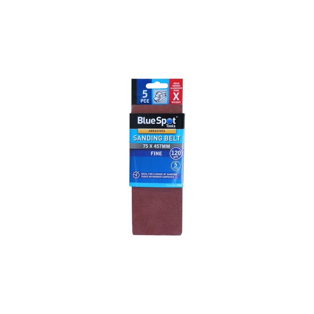 Bluespot Sanding Belts Assorted Grit Paint Removal Belt Sander 75mm X 457mm Bluespot Sanding Belts Assorted Grit Paint Removal Belt Sander 75mm X 457mm