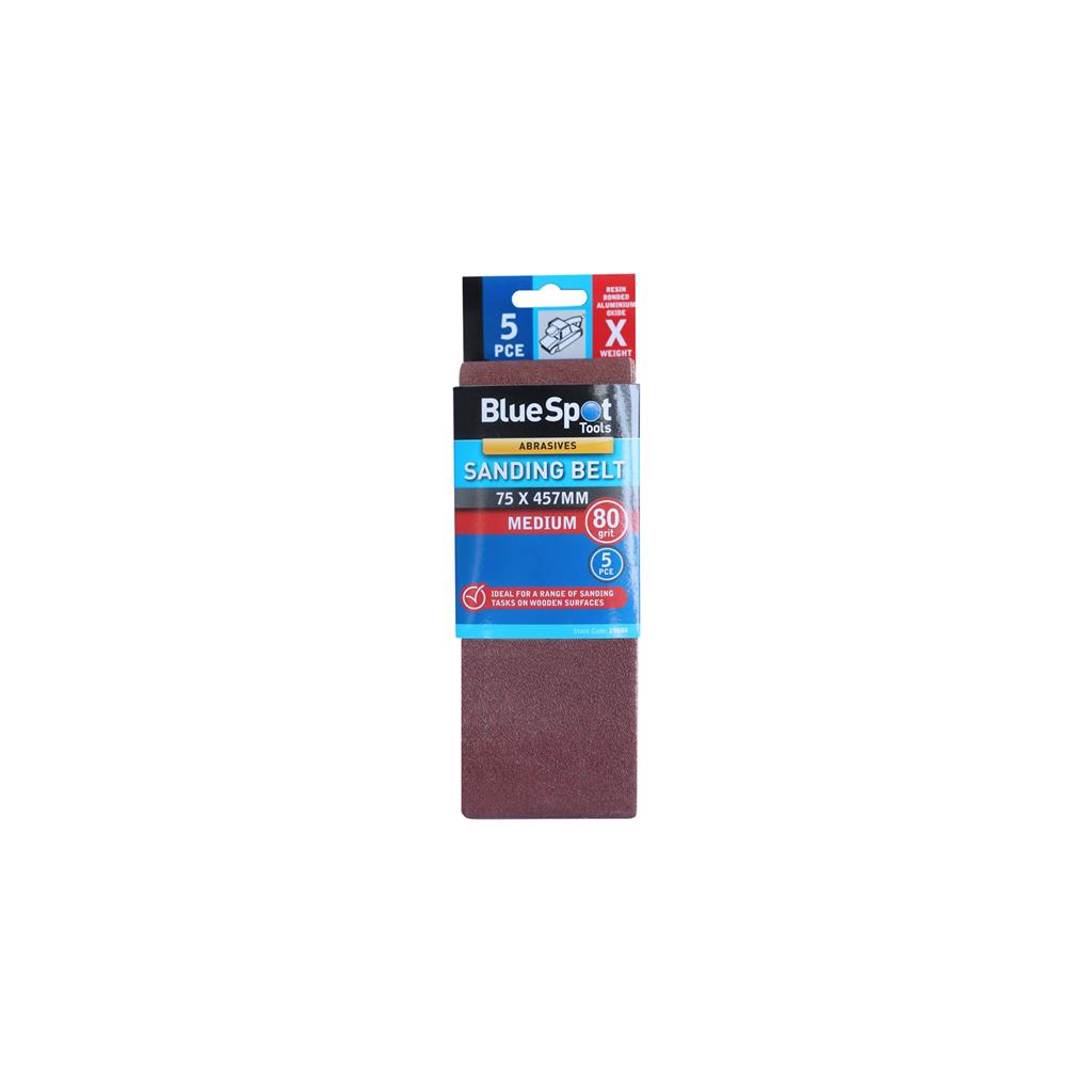 Bluespot Sanding Belts Assorted Grit Paint Removal Belt Sander 75mm X 457mm Bluespot Sanding Belts Assorted Grit Paint Removal Belt Sander 75mm X 457mm