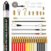 Dekton Mega Pro Cable Super Rod Kit 16m With Attachments Set Electrical Access
