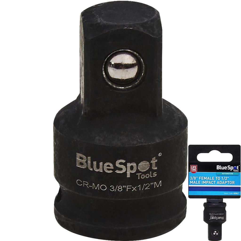 BlueSpot Impact Adaptor Socket Converter Reducer 3/8"  Female to 1/2" Male Drive