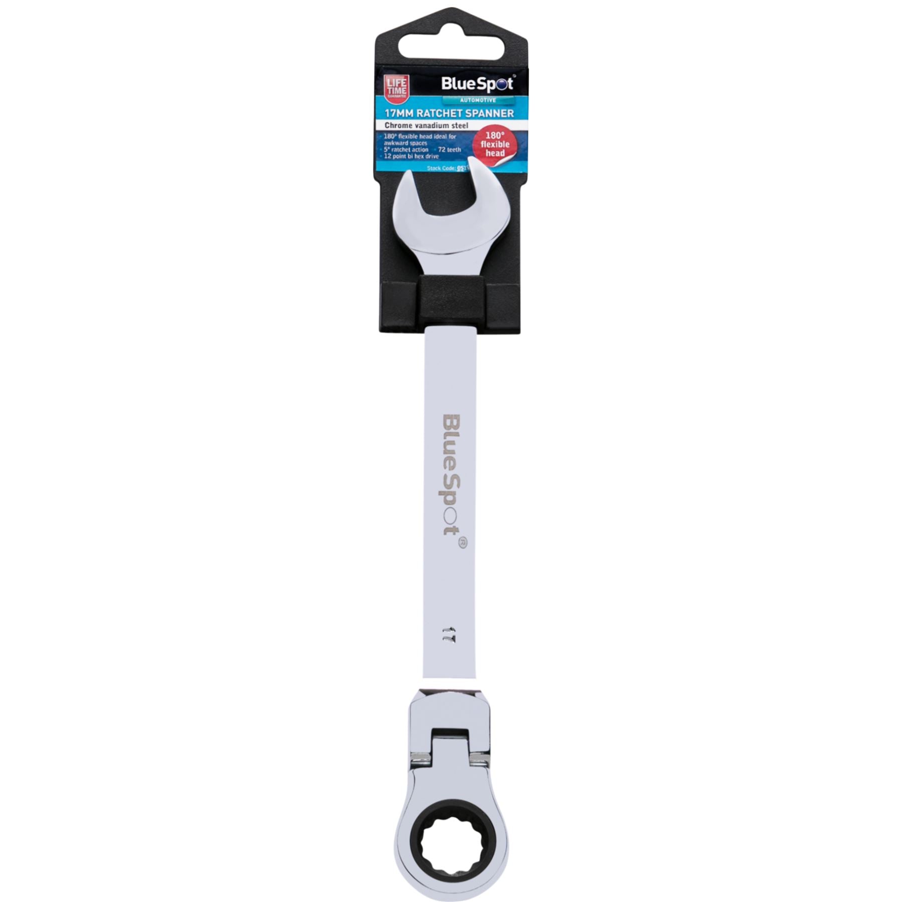 BlueSpot Ratchet Spanner Combination Flexible Head Wrench Metric 8mm To 24mm BlueSpot Ratchet Spanner Combination Flexible Head Wrench Metric 8mm To 24mm