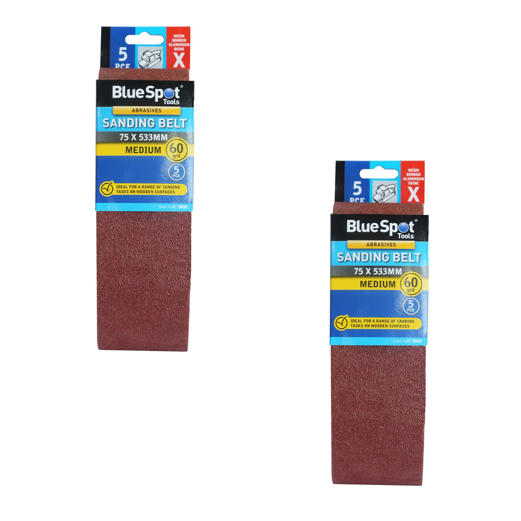 Bluespot Sanding Belts Assorted Grit Paint Removal Belt Sander 75mm X 533mm Bluespot Sanding Belts Assorted Grit Paint Removal Belt Sander 75mm X 533mm