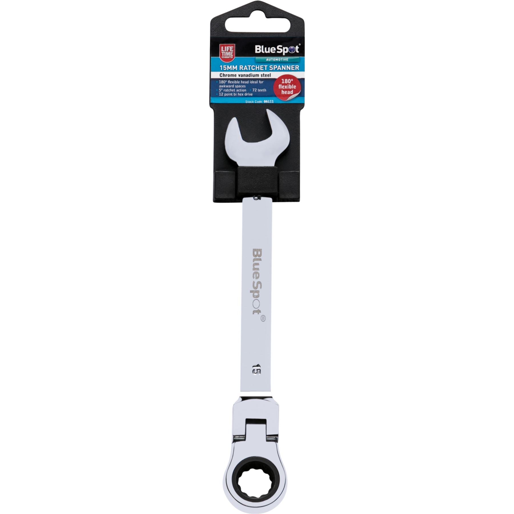 BlueSpot Ratchet Spanner Combination Flexible Head Wrench Metric 8mm To 24mm BlueSpot Ratchet Spanner Combination Flexible Head Wrench Metric 8mm To 24mm