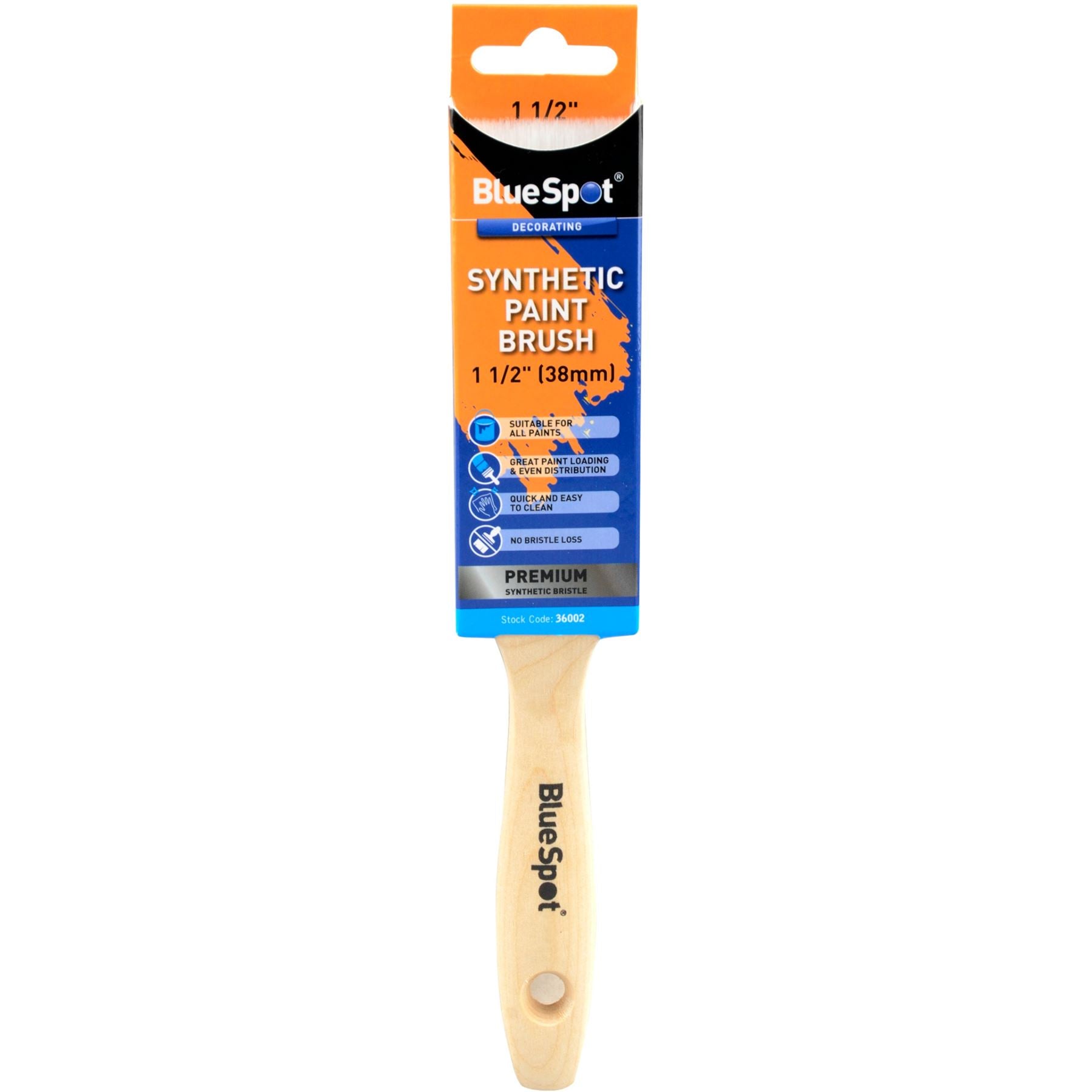 BlueSpot Synthetic Wooden Handle Paint Brushes Decorating DIY Brush 1" - 4" BlueSpot Synthetic Wooden Handle Paint Brushes Decorating DIY Brush 1" - 4"