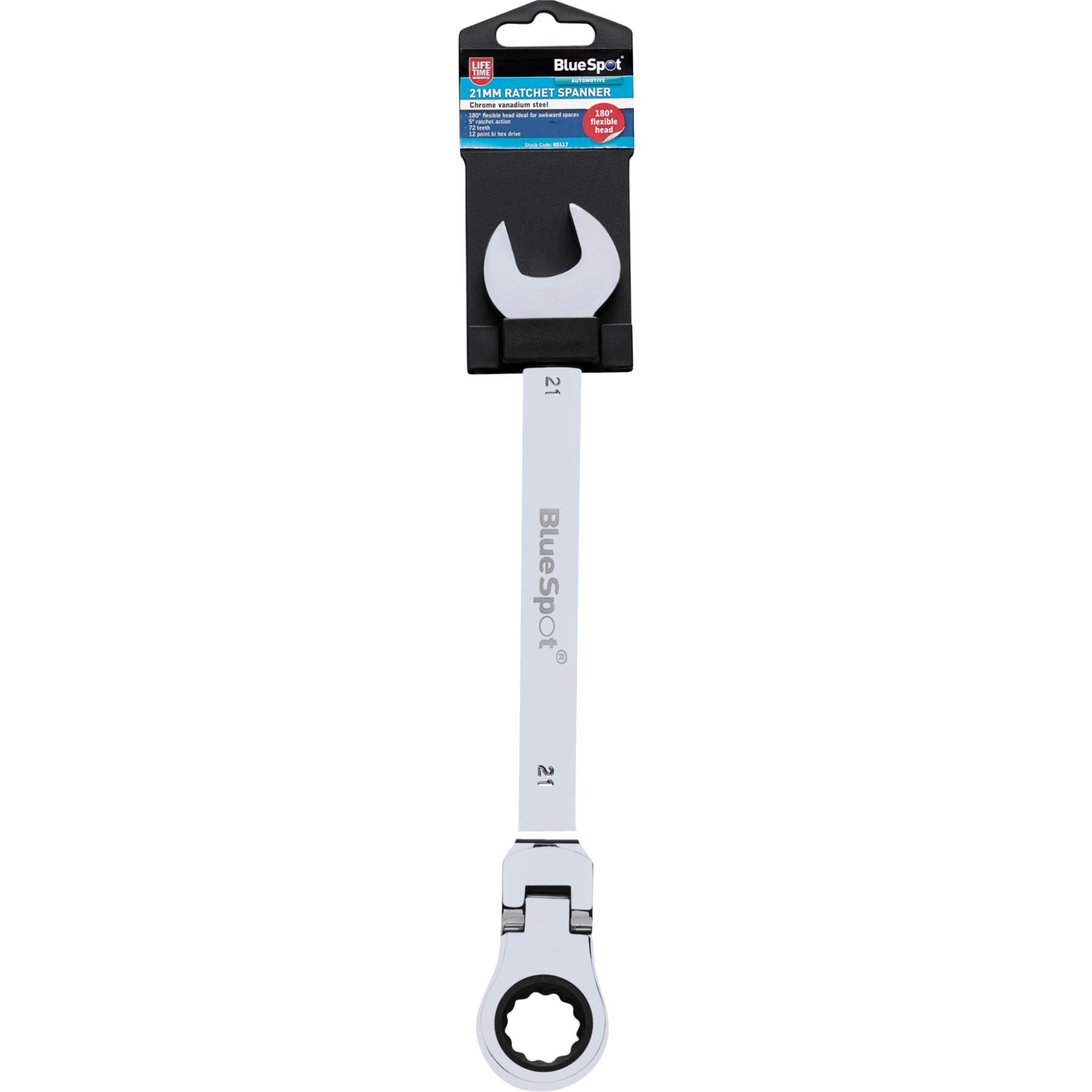 BlueSpot Ratchet Spanner Combination Flexible Head Wrench Metric 8mm To 24mm BlueSpot Ratchet Spanner Combination Flexible Head Wrench Metric 8mm To 24mm