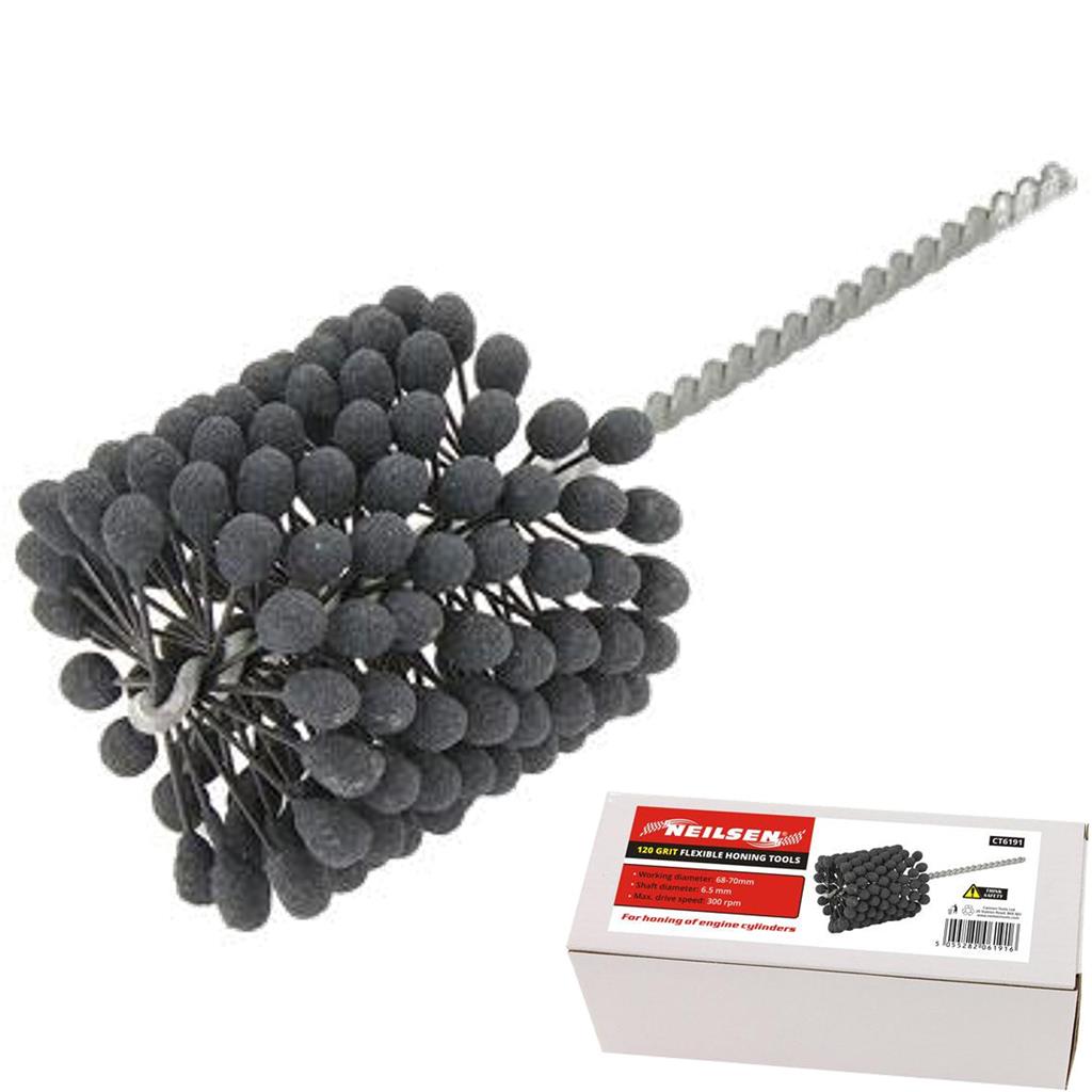 Neilsen Silicon Carbide Flexible Honing 120 Grit Engine Cylinders Tool 68mm-70mm Neilsen Silicon Carbide Flexible Honing 120 Grit Engine Cylinders Tool 68mm-70mm
