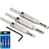 Bluespots 3pc Hinge Drill Self Centering Pilot Holes Diy Hss Impact Bit Set