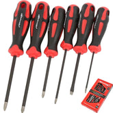 Neilsen 6pc Soft Grip Diamond Tipped Phillips Slotted Pozi Screwdriver Set