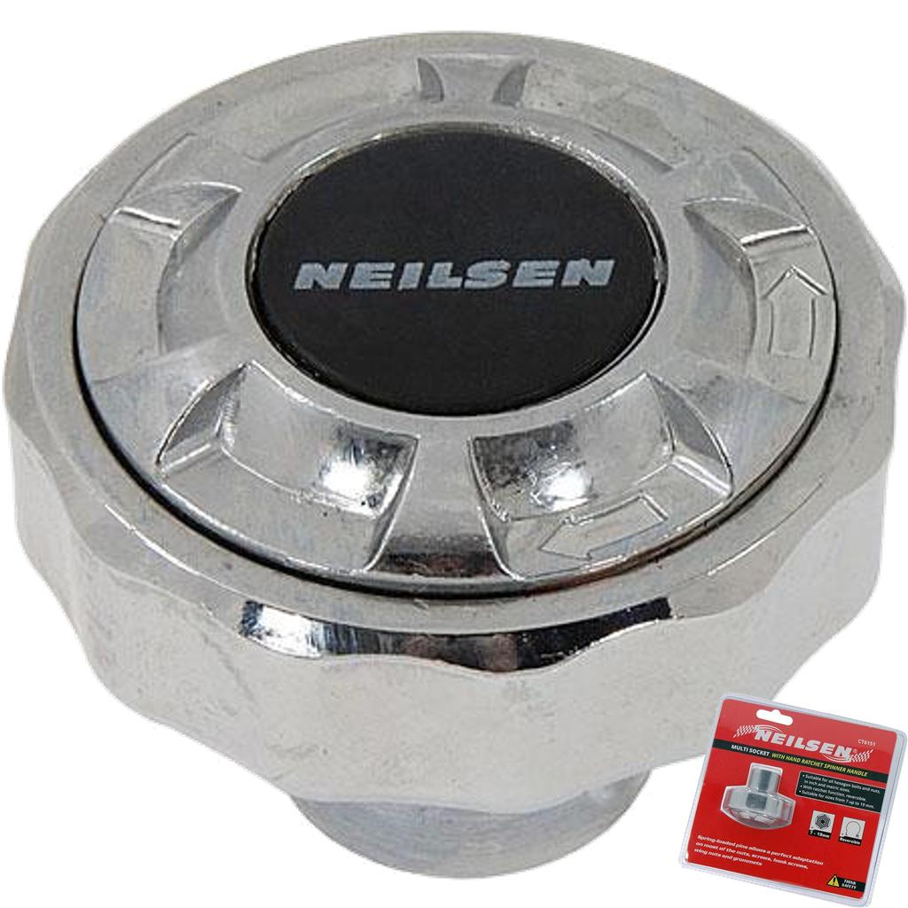 Neilsen Multi Socket Hand Ratchet Spinner Handle Metric Reversible 7mm - 19mm Neilsen Multi Socket Hand Ratchet Spinner Handle Metric Reversible 7mm - 19mm