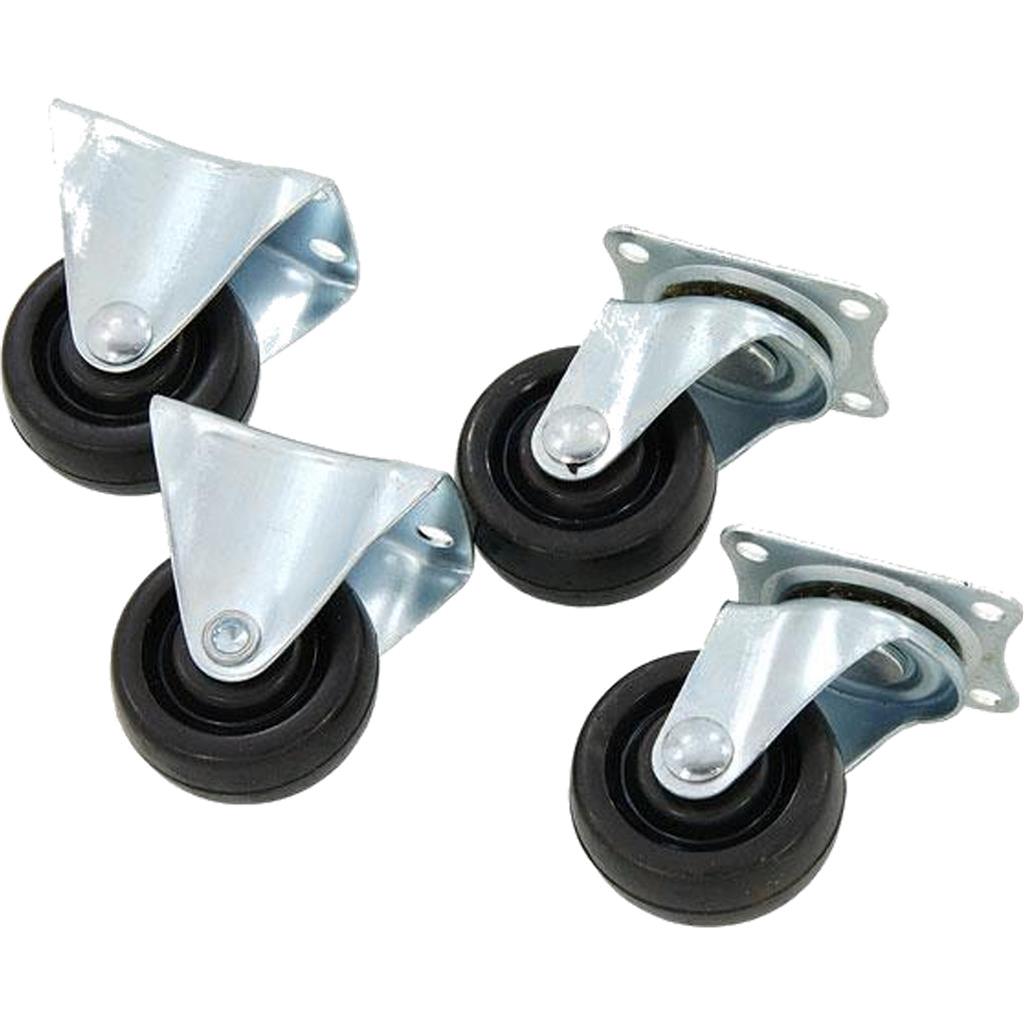 Toolzone 4pc Swivel & Fixed Castor Wheels Trolley Furniture Rubber 40mm Toolzone 4pc Swivel & Fixed Castor Wheels Trolley Furniture Rubber 40mm