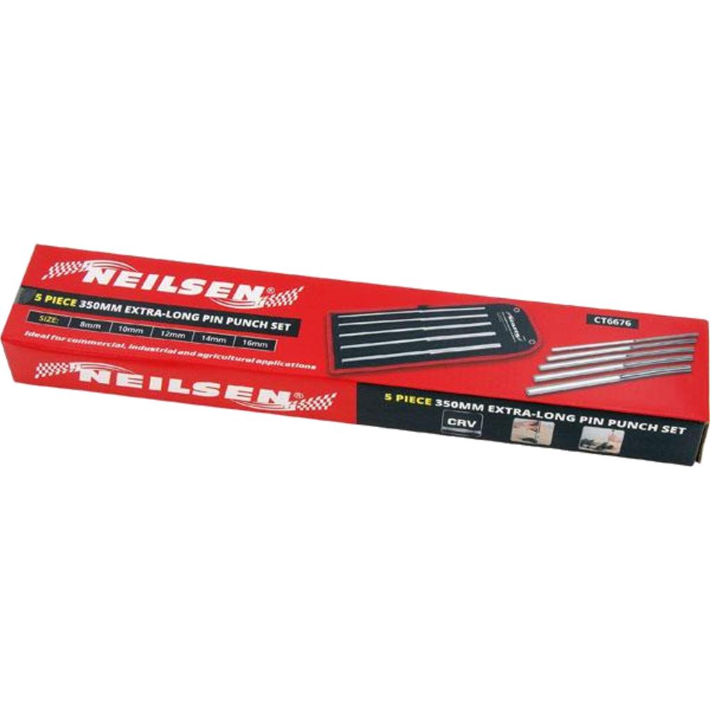 Neilsen 6pc Extra Long Pin Punch Set Mechanical Holes Drill Punches 8mm - 16mm Neilsen 6pc Extra Long Pin Punch Set Mechanical Holes Drill Punches 8mm - 16mm