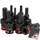 Neilsen Universal Swivel Impact Hex UJ Driver Socket Set 1/2" 6mm - 19mm 8pc