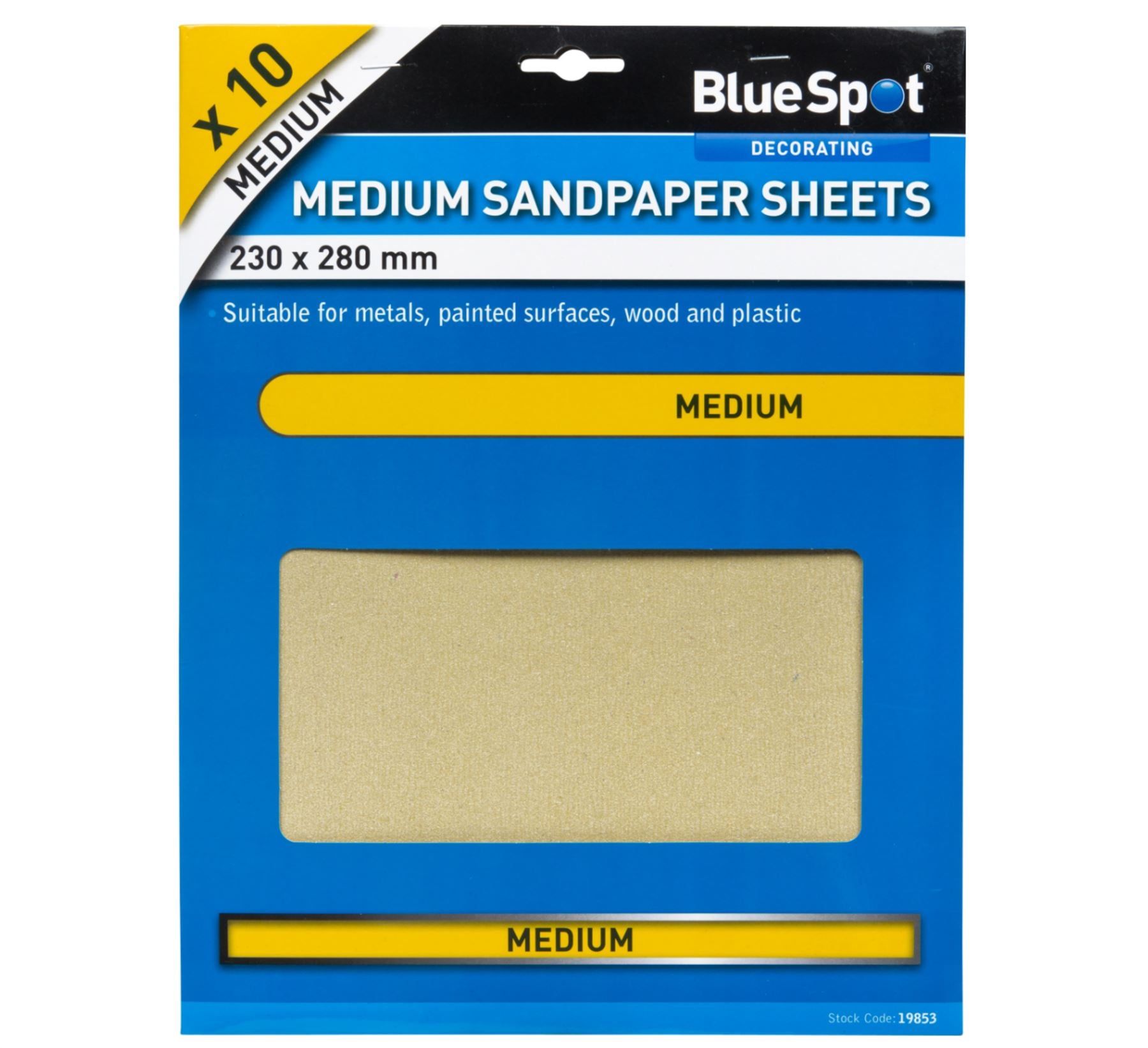 BlueSpot Packs of Sanding Sheet Sandpaper Coarse Medium Fine Or Assorted Pack BlueSpot Packs of Sanding Sheet Sandpaper Coarse Medium Fine Or Assorted Pack