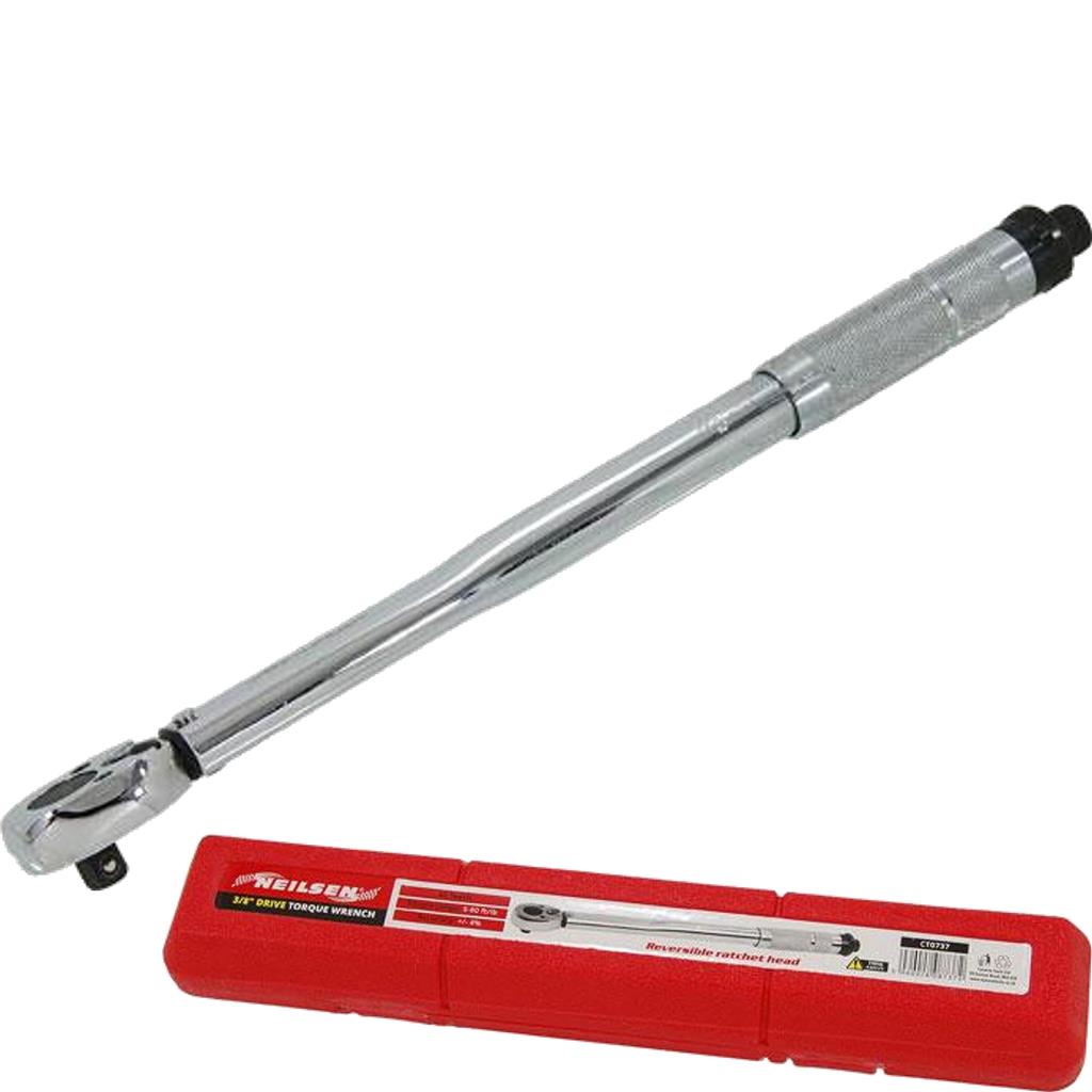 Neilsen Torque Wrench 19 - 110Nm 3/8" Square Drive Hand Ratchet Spanner Tool Neilsen Torque Wrench 19 - 110Nm 3/8" Square Drive Hand Ratchet Spanner Tool