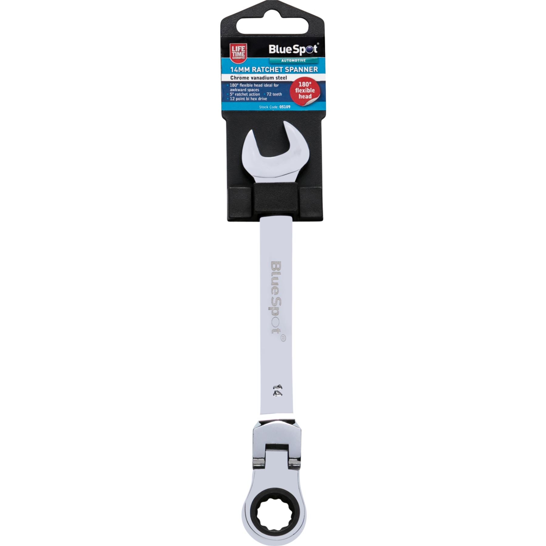 BlueSpot Ratchet Spanner Combination Flexible Head Wrench Metric 8mm To 24mm BlueSpot Ratchet Spanner Combination Flexible Head Wrench Metric 8mm To 24mm