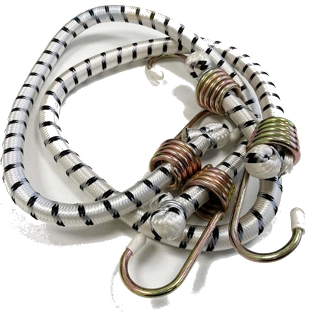 Toolzone 2pc 12mm Thick Elastic Stretch Bungee Cords Hooks Tie Down Straps 24" Toolzone 2pc 12mm Thick Elastic Stretch Bungee Cords Hooks Tie Down Straps 24"