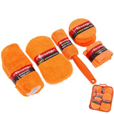 Neilsen Cleaning Clear Microfibre Cloth Exterior Valet Car Wash Kit 9pc Set