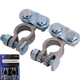 Toolzone 2pc Battery Terminals Connectors Clamps Car Van Caravan Motorhome