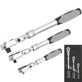 Neilsen 3pc Telescopic Flexible Socket Ratchet Handle Set 1/4" 3/8" 1/2" Set