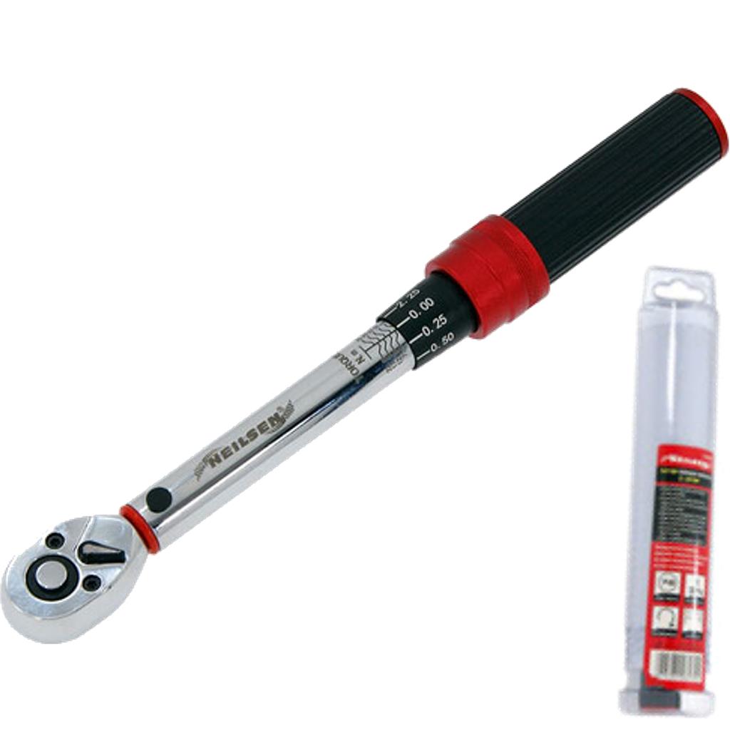 Neilsen Torque Wrench 5 - 25Nm 1/4" Square Drive Reversible Ratchet Spanner Tool Neilsen Torque Wrench 5 - 25Nm 1/4" Square Drive Reversible Ratchet Spanner Tool
