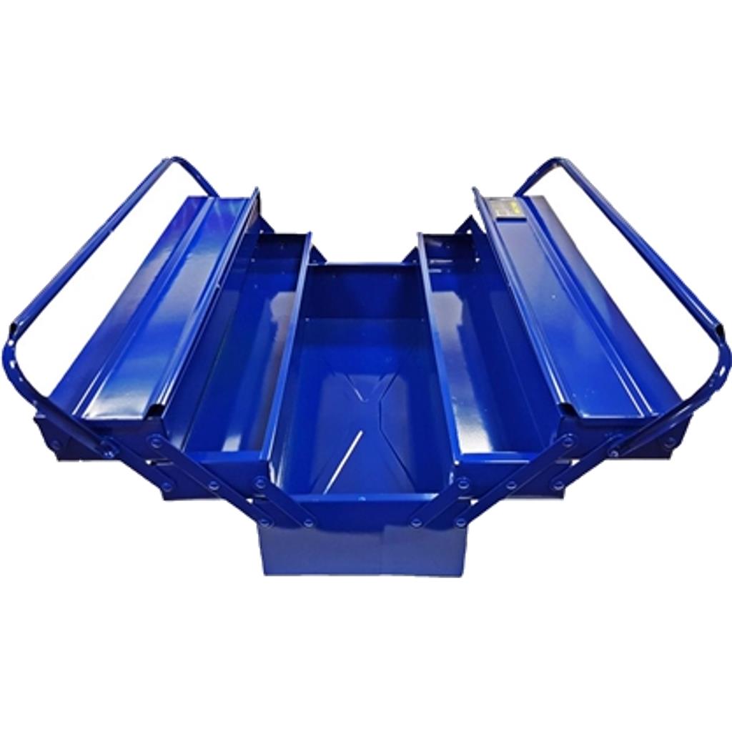 Toolzone 5 Compartment Storage Tool Box Steel Cantilever Organiser Case Toolzone 5 Compartment Storage Tool Box Steel Cantilever Organiser Case