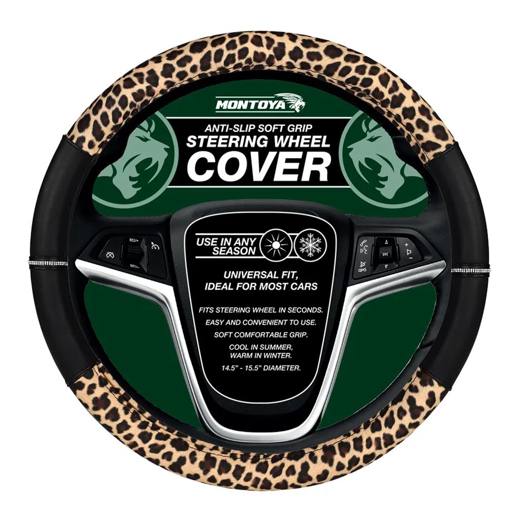 Montoya Steering Wheel Glove Cover Soft Grip Leopard Print Universal Montoya Steering Wheel Glove Cover Soft Grip Leopard Print Universal