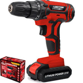 Dekton 21V Electric Cordless Hammer Drill Keyless Chuck Li-Ion Battery