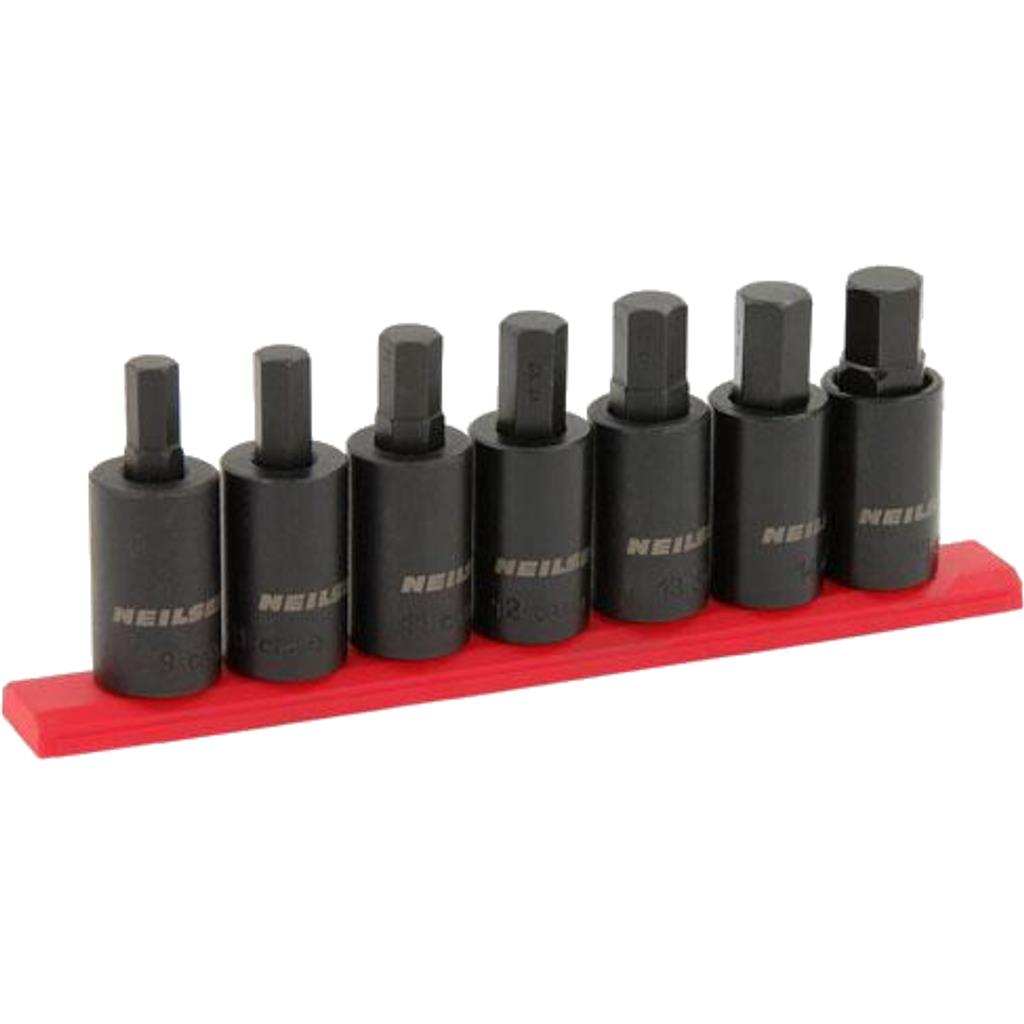 Neilsen Impact Hex Bit Socket Set 7pc T40 To T70 1/2" Drive Torx Tool Kit Neilsen Impact Hex Bit Socket Set 7pc T40 To T70 1/2" Drive Torx Tool Kit
