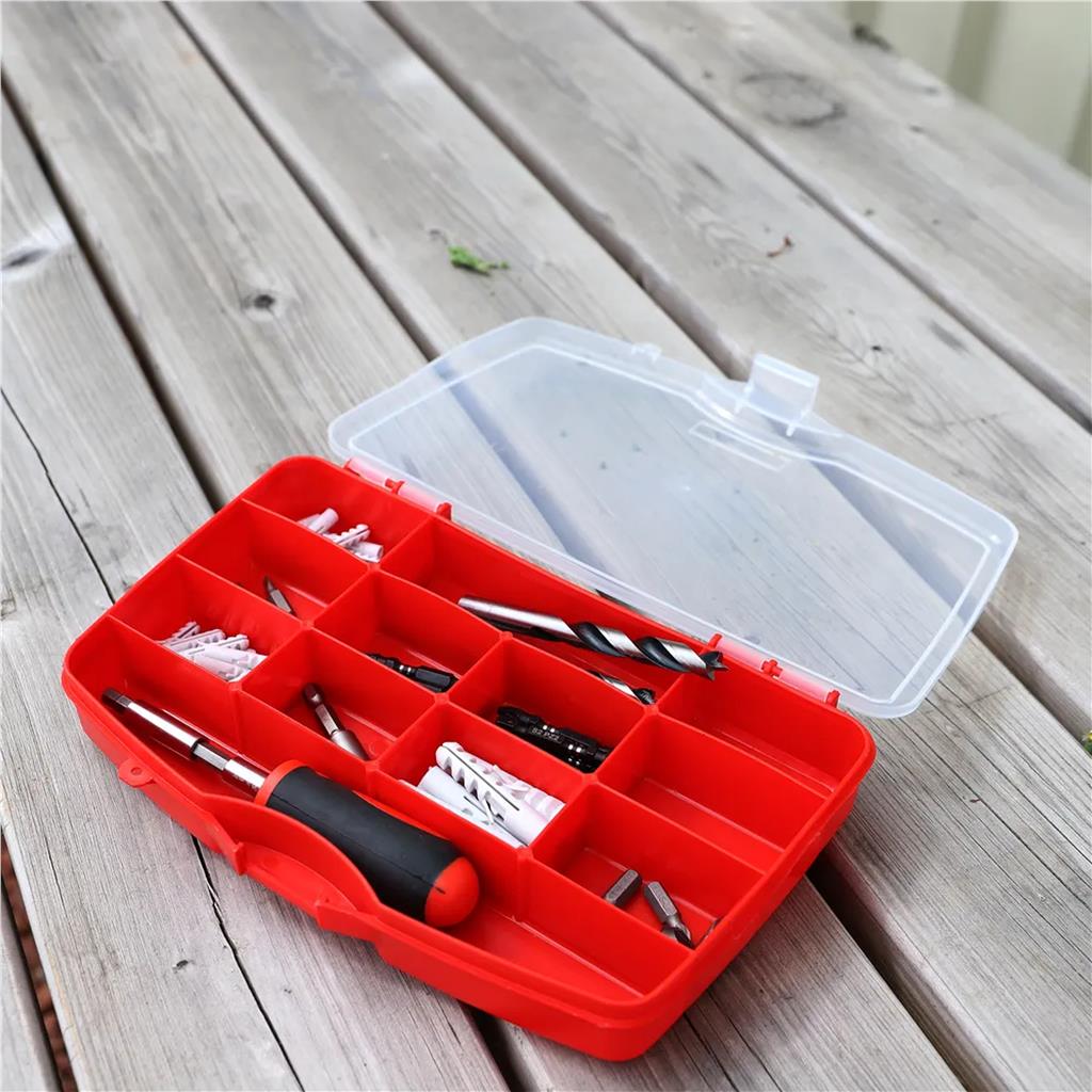 Dekton Midi 12 Compartment Box Storage Tool Organiser Case Screw Nail Nut Bolt Dekton Midi 12 Compartment Box Storage Tool Organiser Case Screw Nail Nut Bolt