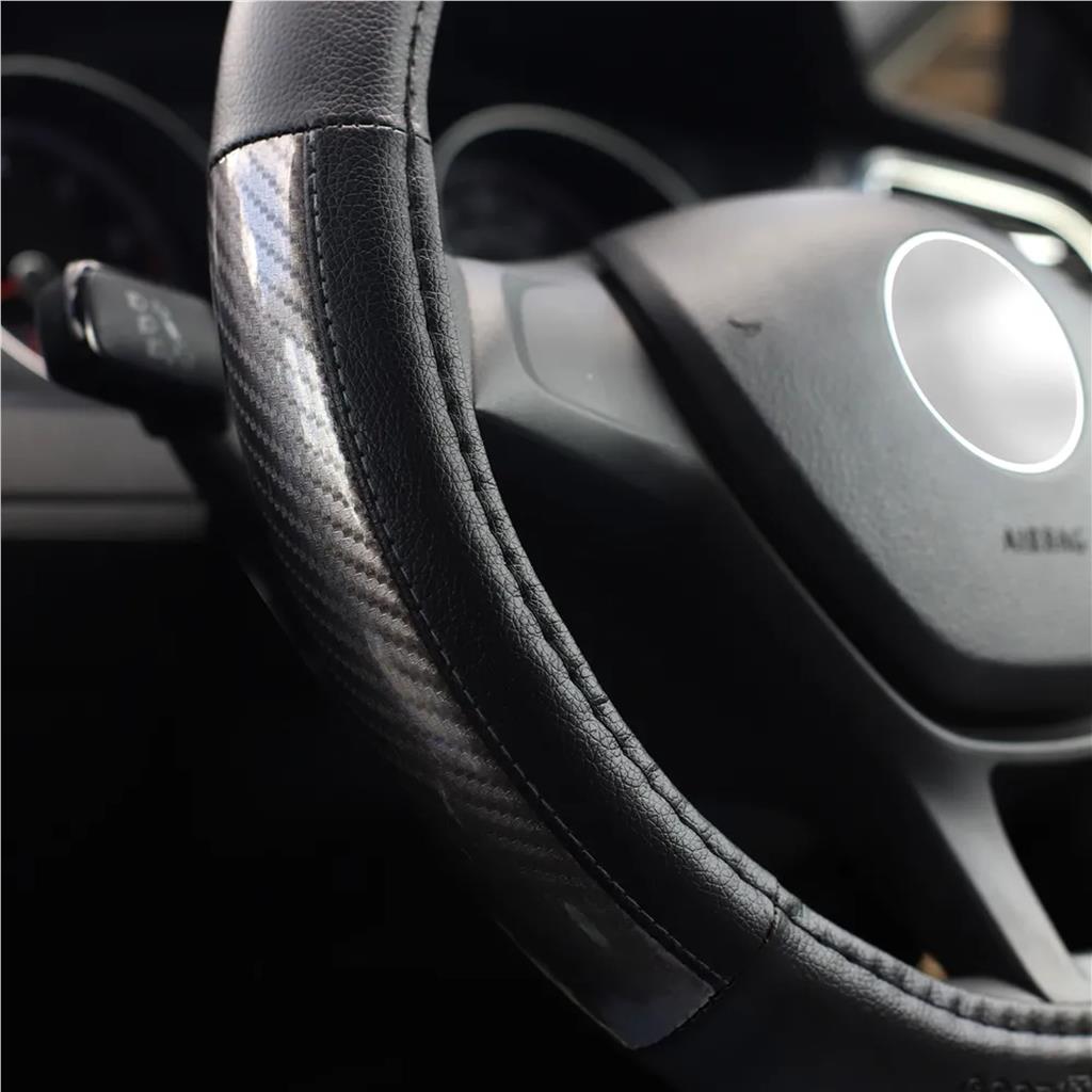 Goodyear Steering Wheel Glove Cover Black & Grey Gloss Leather Look Universal Goodyear Steering Wheel Glove Cover Black & Grey Gloss Leather Look Universal