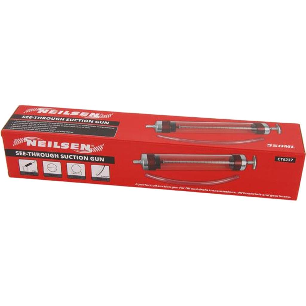 Neilsen See Through Suction Gun Oil Fluid Syringe Pump Extractor Gearbox 550ml Neilsen See Through Suction Gun Oil Fluid Syringe Pump Extractor Gearbox 550ml