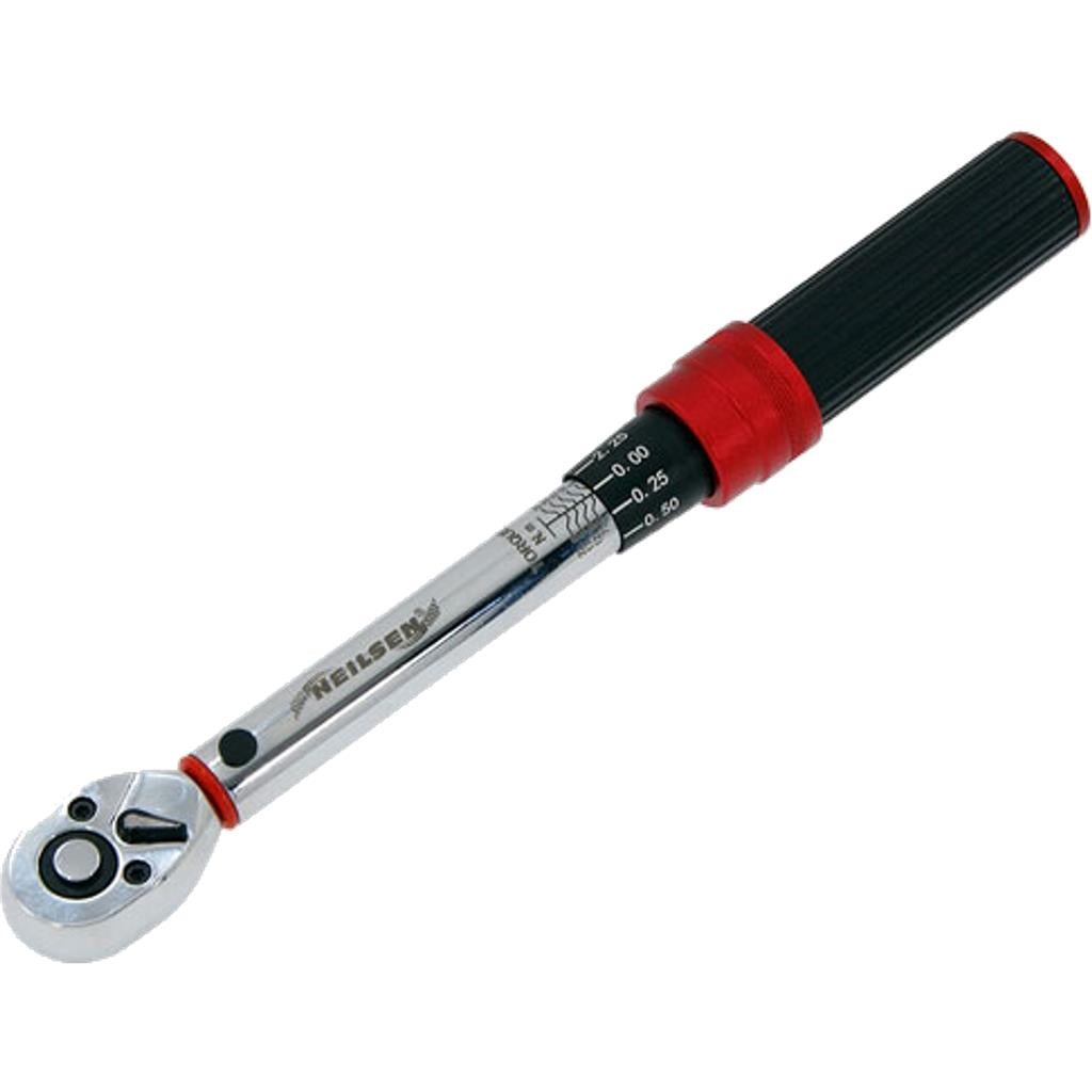 Neilsen Torque Wrench 5 - 25Nm 1/4" Square Drive Reversible Ratchet Spanner Tool Neilsen Torque Wrench 5 - 25Nm 1/4" Square Drive Reversible Ratchet Spanner Tool