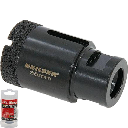 Neilsen 35mm Porcelain Tile Ceramic Stone Diamond Hole Saw Drill Bit M14 Grinder
