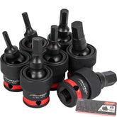 Neilsen Universal Swivel Impact Hex Bit UJ Driver Socket Set 3/8" 4mm - 12mm 7pc