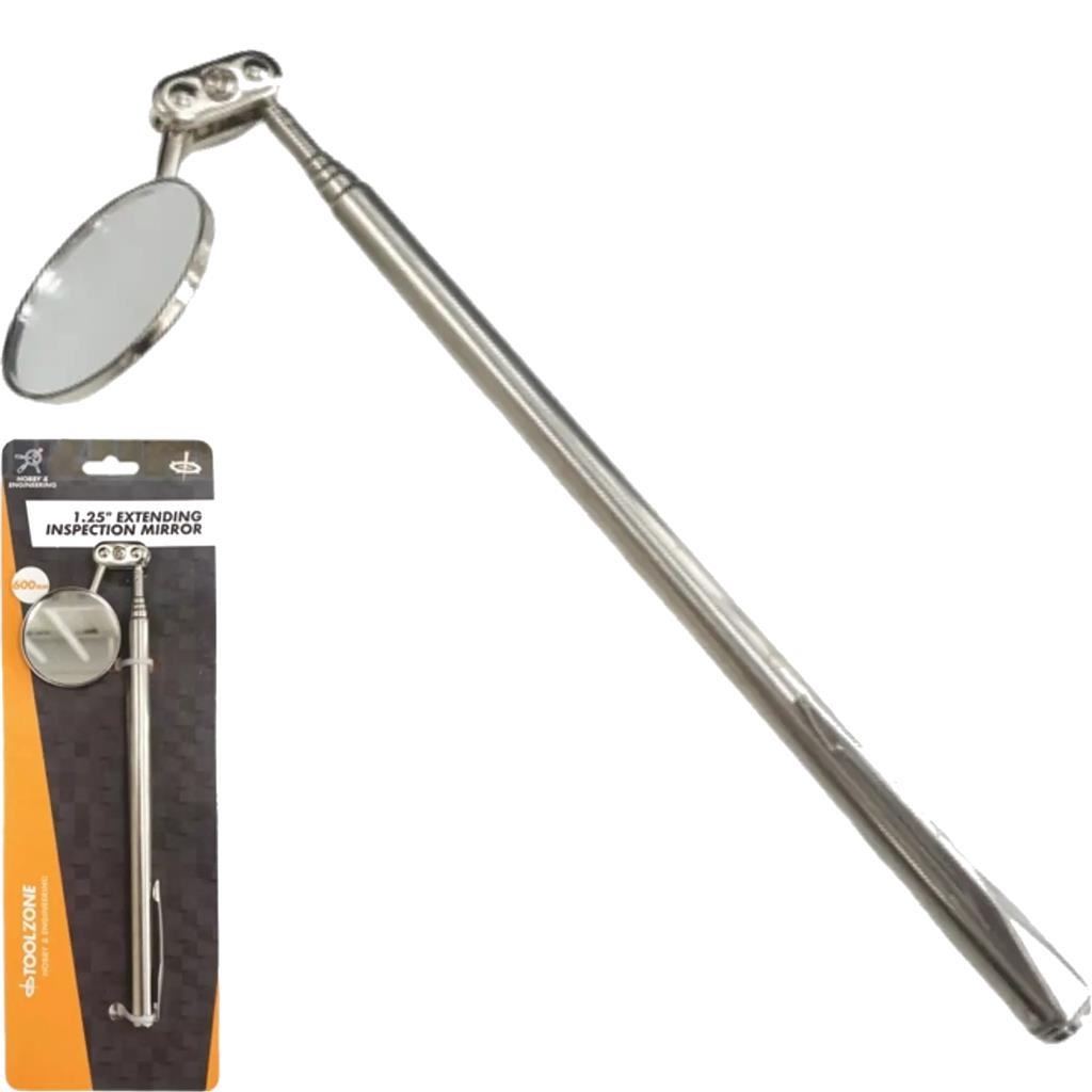 Toolzone Mechanics Inspection Mirror Telescopic Extending Circle 30mm Toolzone Mechanics Inspection Mirror Telescopic Extending Circle 30mm